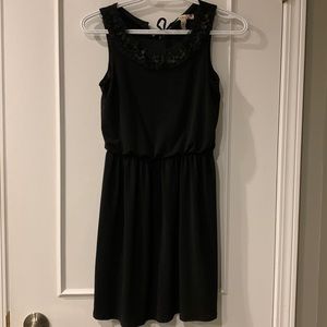 Girls embroidered black dress size 16